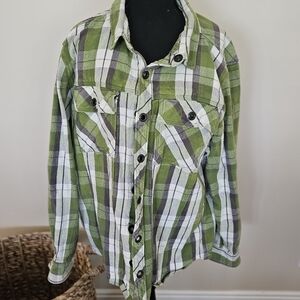 Men's heavy flannel Shacket.